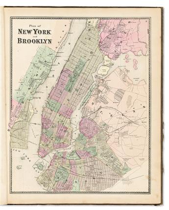 (NEW YORK.) F.W. Beers. Atlas of New York and Vicinity.